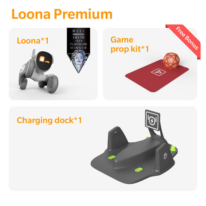 Loona Premium Pametni Robot, AI PETBOT s Stanicom za Punjenje, KEYi Tech